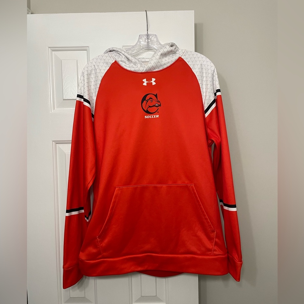Under Armour Campbell Soccer Orange Hoodie Mens M
